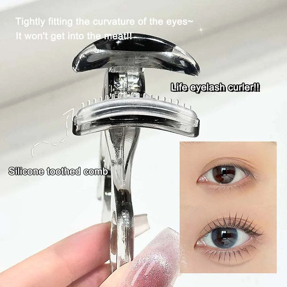 Portable Eyelash Curler | Wide-Angle ABS & Rubber Lash Tool Eyelash Curler QXL