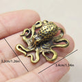 Antique Brass Octopus Figurine | Copper Vintage Desk Ornament Brass Figurine QXL S
