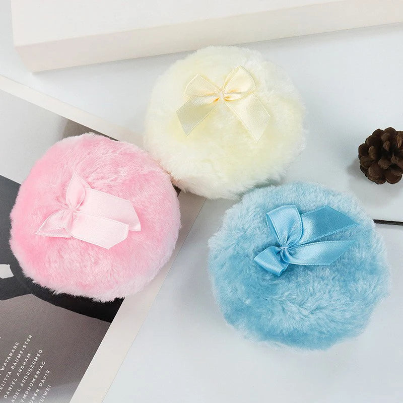 Plush Bowknot Powder Puff | Soft Fluffy Makeup Sponge Makeup Powder Puff QXL