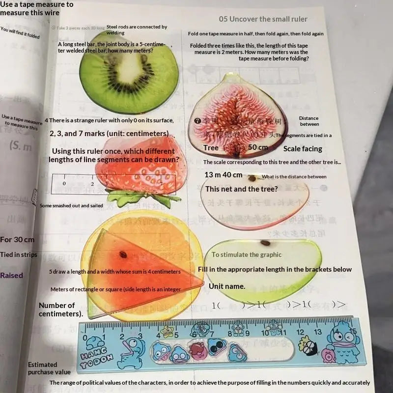 Acrylic Fruit Bookmark | Cute Novelty Reading & Gift Novelty Bookmark QXL