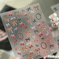 5D Butterfly Bow Nail Stickers | Y2K Lolita Pearl Decals Nail Art Stickers QXL M-1294