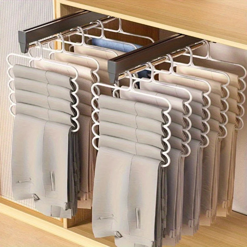 S-Type Multi-Layer Pants Rack | Space-Saving Closet Hanger Pants Hanger Rack QXL