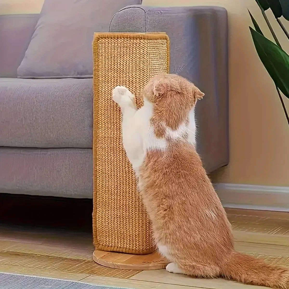 Sisal Cat Scratching Pad | Velcro Wall-Mount Scratch Mat Cat Scratching Pad QXL L