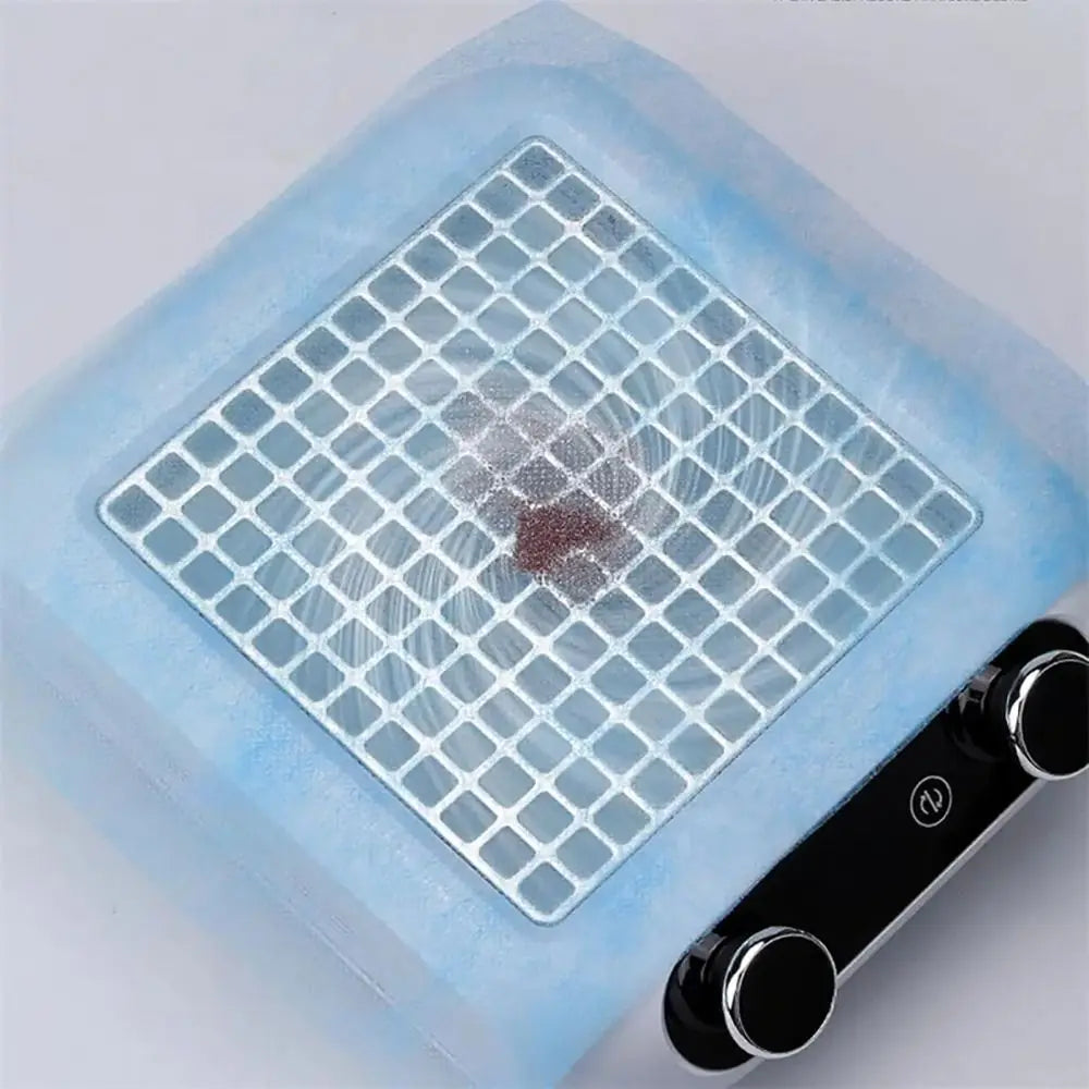 100-Pack Nail Dust Collector Filter Pads | Non-Woven Pink Blue White Nail Vacuum Filter Pads QXL