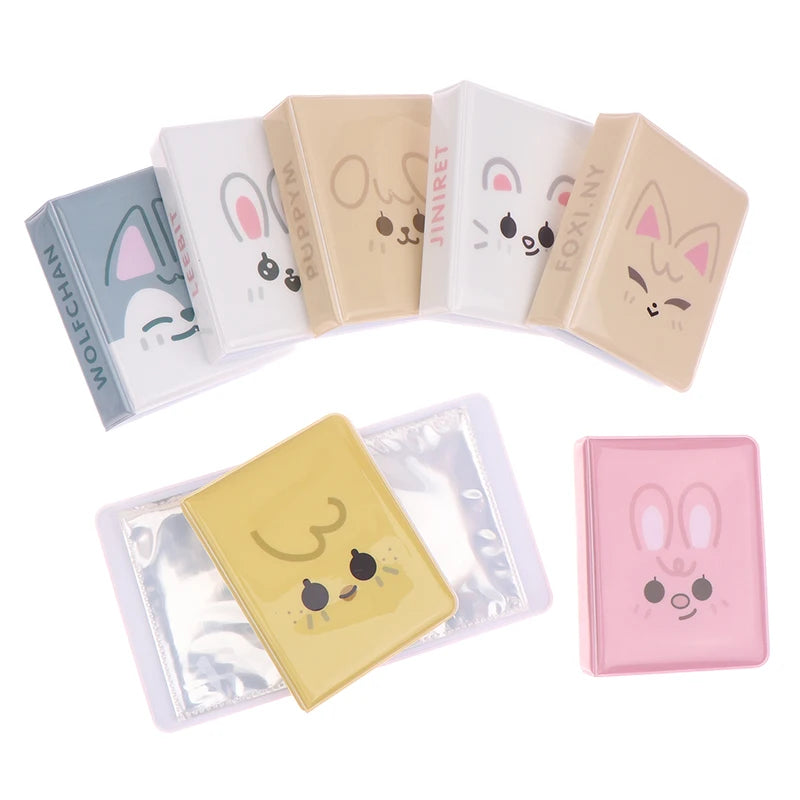 Cute Animal 3-Inch Kpop Card Binder Mini Photo Album – 36 Cards Mini Card Binder Album QXL