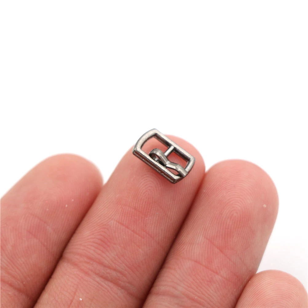 10-Pack 4.5mm Mini Metal Doll Belt Buckles | Tri-Glide Set Doll Accessories QXL