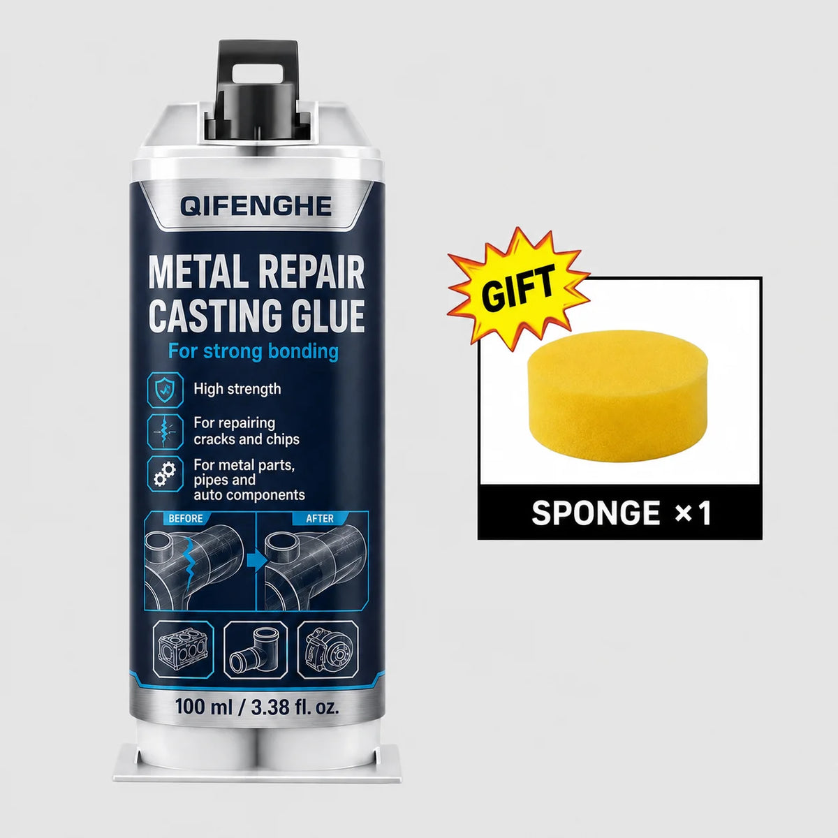 100ml Industrial Epoxy Casting Glue | High Strength Metal Adhesive Epoxy Metal Adhesive QXL Blue
