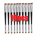 Dual-Ended Eyeliner & Eyebrow Brush | Portable Makeup Tool Eye Makeup Brush QXL black