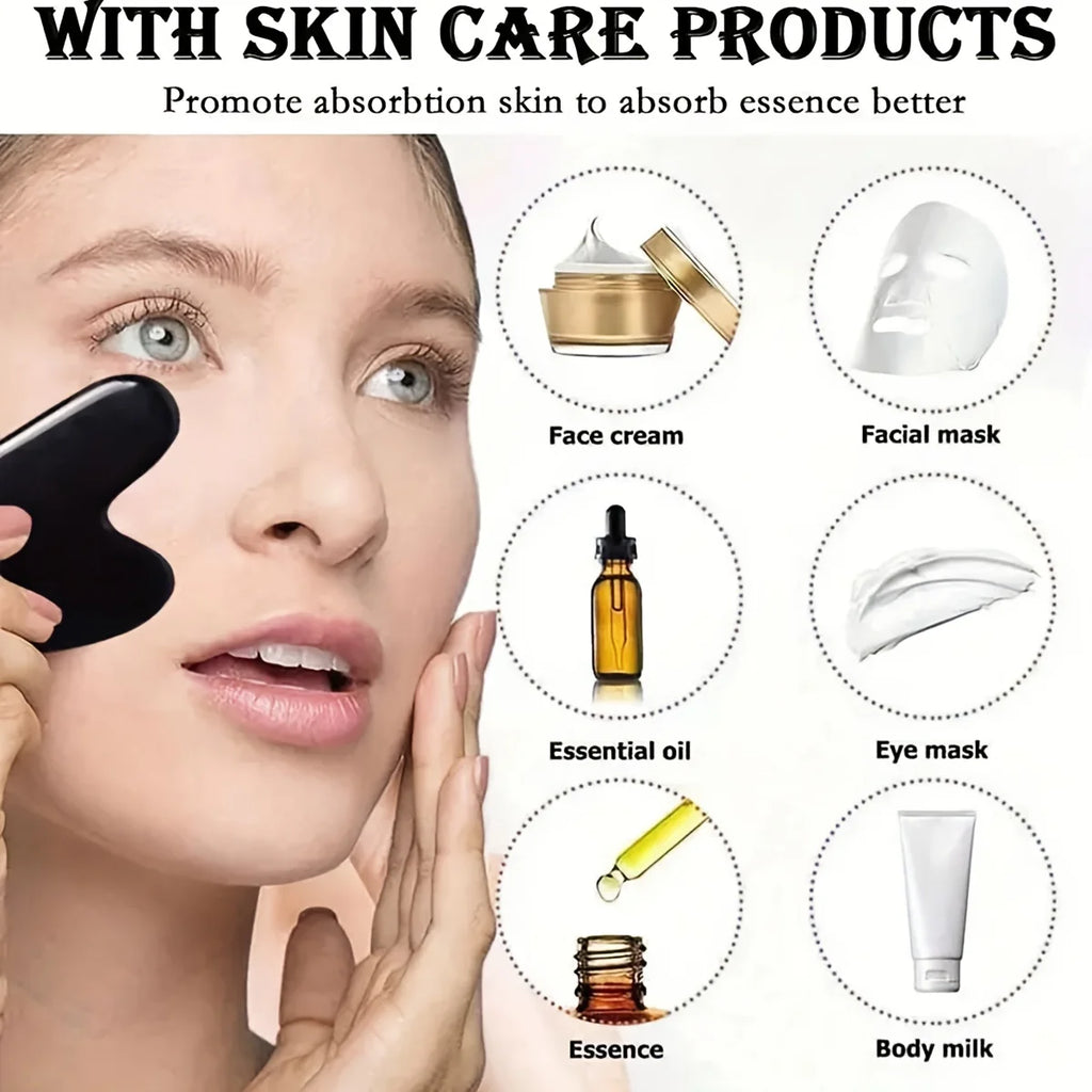 3-Piece Resin Gua Sha & Ice Tray Home Skincare Set Gua Sha Skincare Set QXL