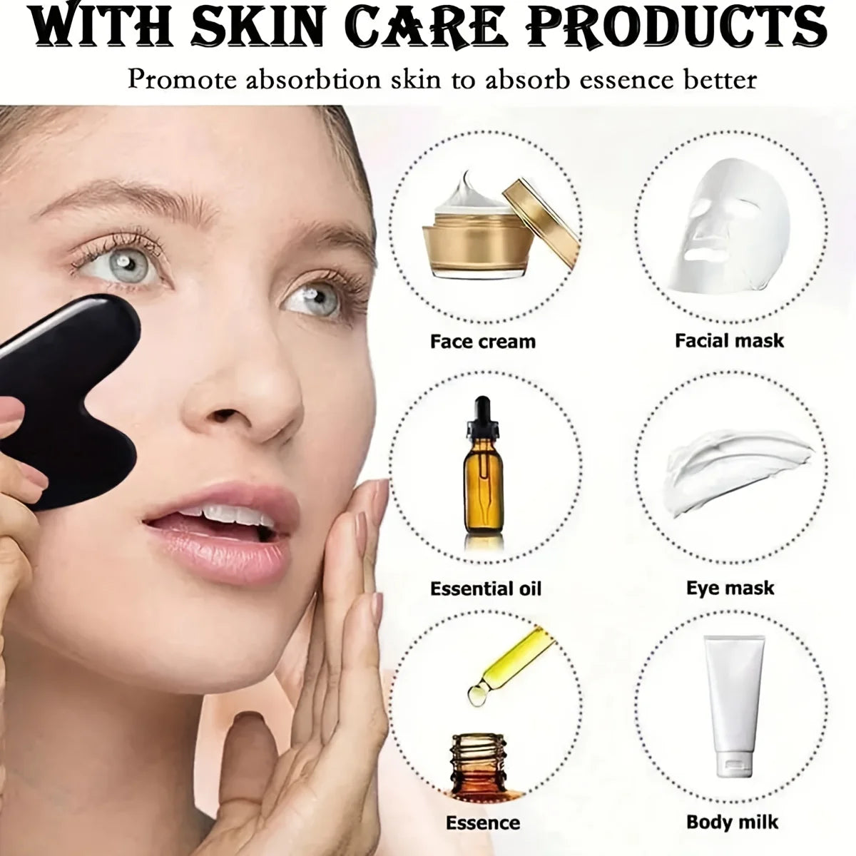 3-Piece Resin Gua Sha & Ice Tray Home Skincare Set Gua Sha Skincare Set QXL