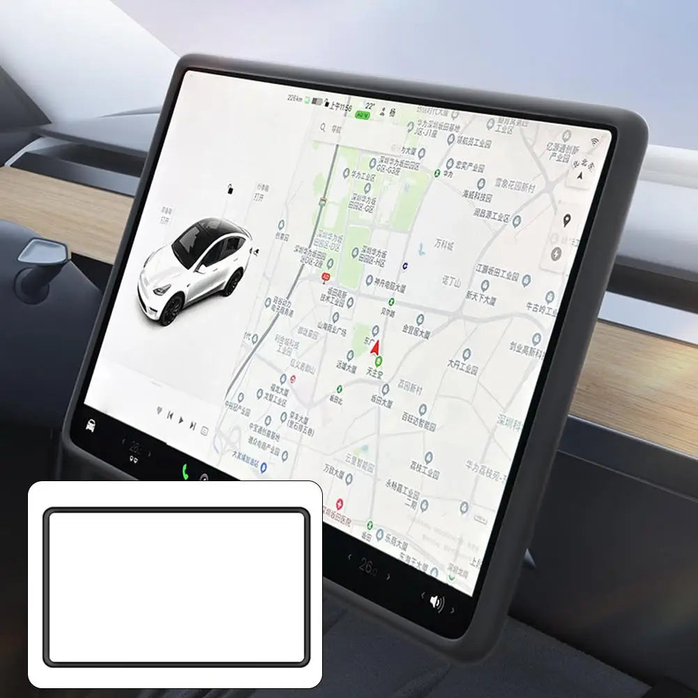 Tesla Model Y & 3 Silicone Screen Frame Edge Protector Car Screen Protector QXL