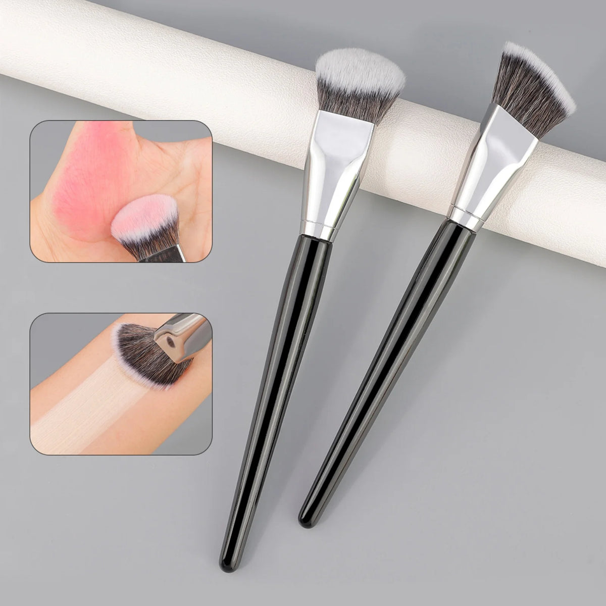 MOZHOU Soft Long Foundation Makeup Brush – Wet & Dry Foundation Makeup Brush QXL