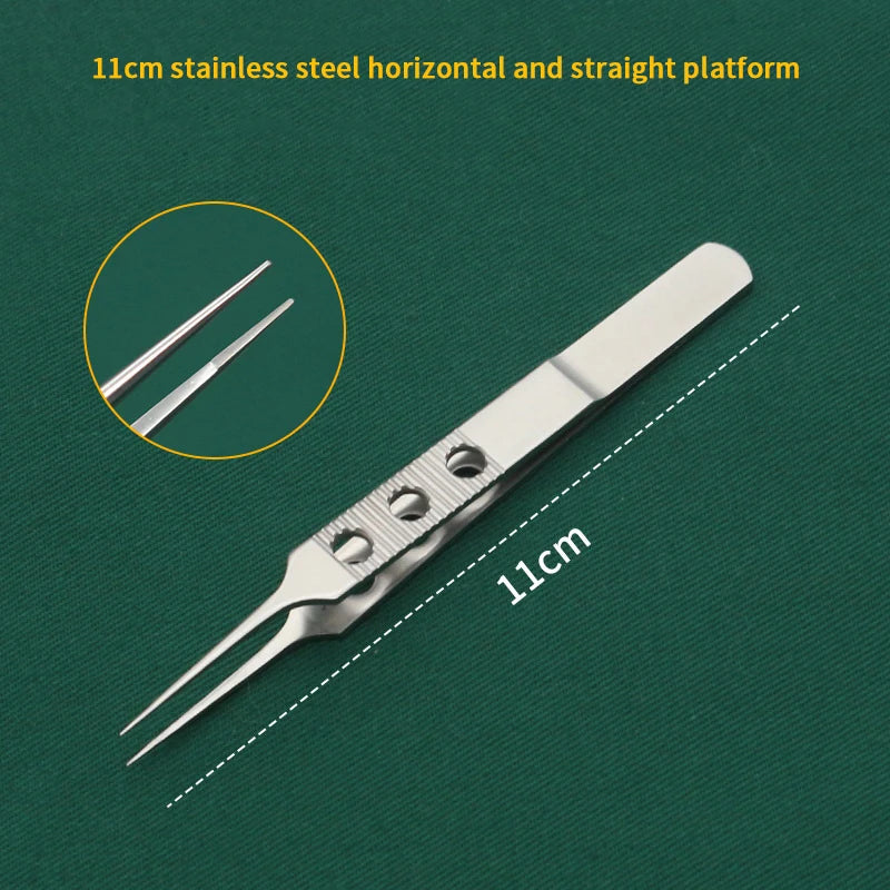 Toothed Microsurgical Forceps | Titanium & Stainless Steel Microsurgical Forceps QXL 1 Silver