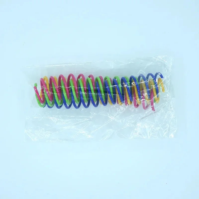 Colorful Interactive Cat Spring Toys | BPA-Free Kitten Play Cat Spring Toy QXL