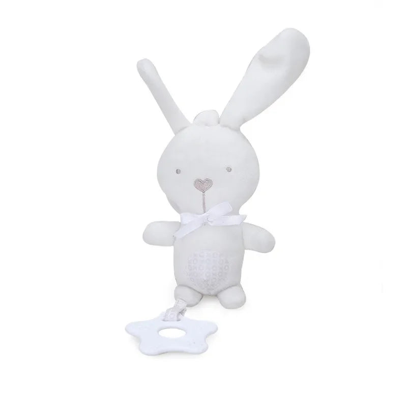 Baby Stroller Hanging Rattle Plush Toy | Bunny Teether Pendant Baby Hanging Rattle Toy QXL B129 Bunny