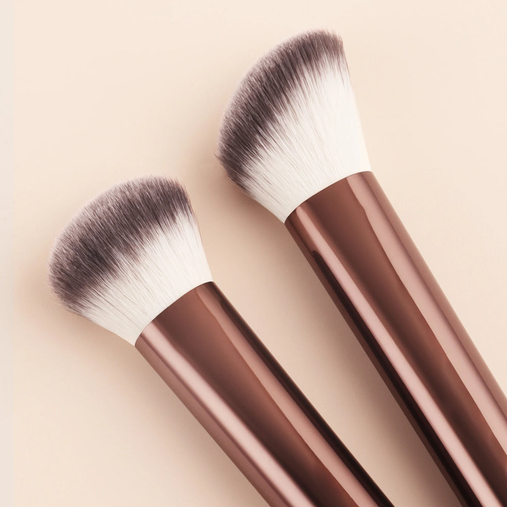 8-Pc Coffee Makeup Brush Set | Powder, Blush & Eyeshadow Kit Makeup Brush Set QXL
