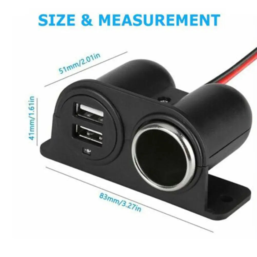 Dual USB Car Charger Socket 5V 3.1A Cigarette Lighter Adapter Car USB Charger QXL