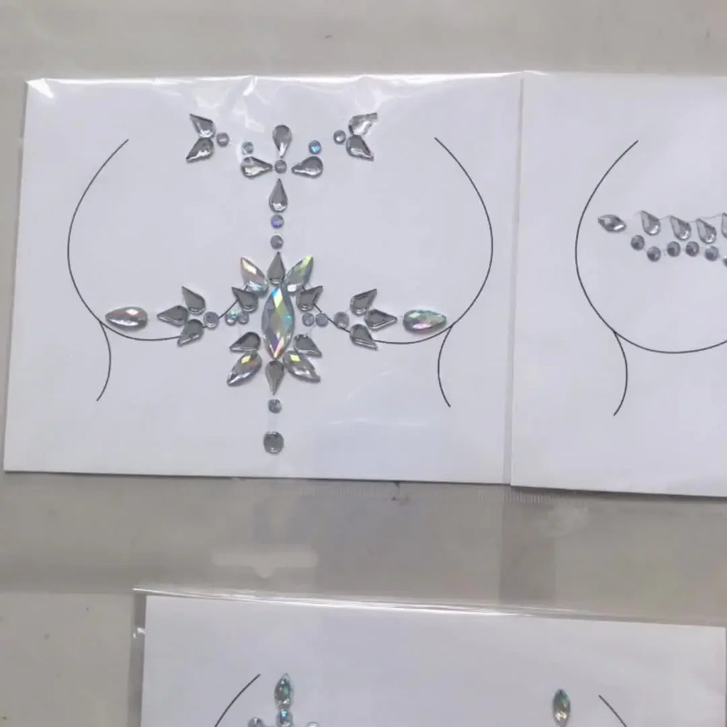 Crystal Rhinestone Body & Face Jewel Stickers | Festival Gems Body Jewel Stickers QXL