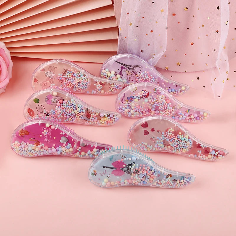 Unicorn Anti-Static Detangling Massage Hair Brush – Pink Detangling Hair Brush QXL
