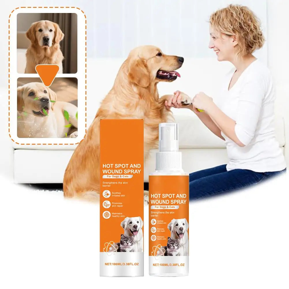 Pet Skin Care Spray for Dogs & Cats | Botanical Formula 100ml Pet Skin Spray QXL Default Title