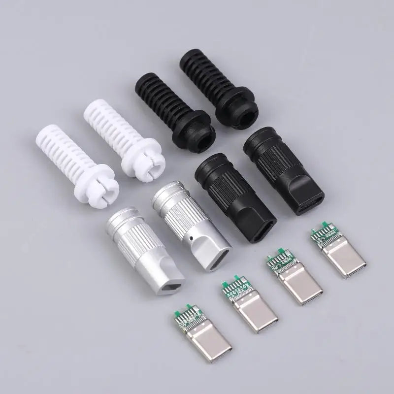 USB-C 24-Pin Male Solder Connector | 3A Fast Charging DIY USB-C Solder Connector QXL