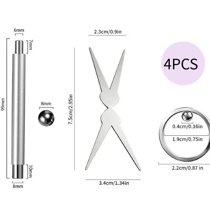 4-Piece Cat Eye Gel Polish Nail Magnet Tool Set Nail Magnet Tool QXL