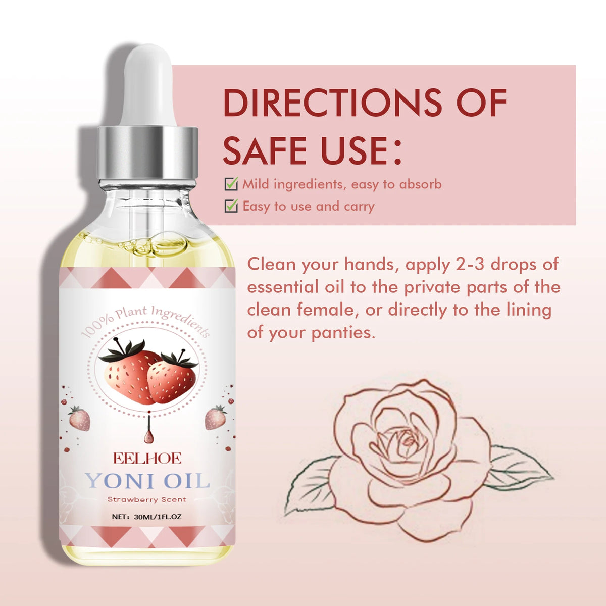 Feminine Body Oil – Vitamin E Moisturizing Skin Essence 30ml Feminine Body Oil QXL