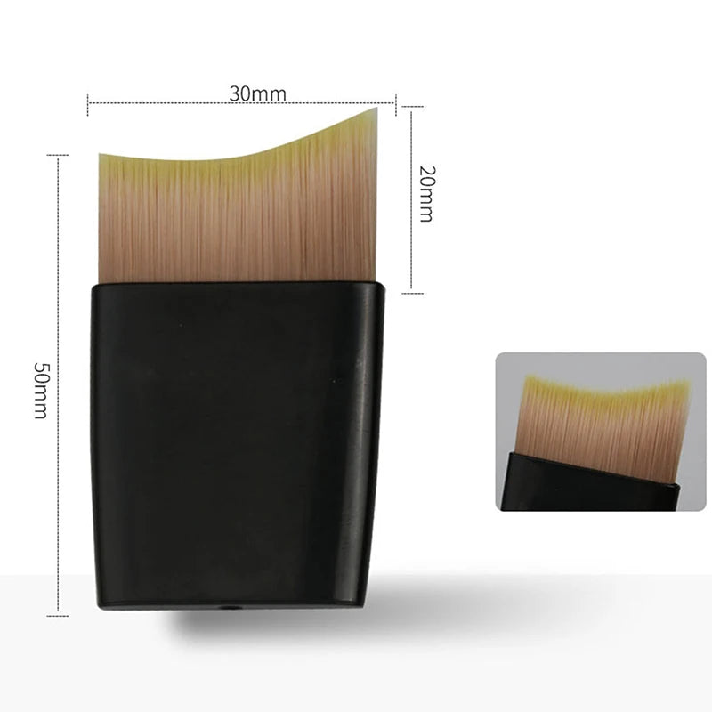 Crescent Foundation Brush | Ultra-Thin Soft Synthetic Bristle Foundation Makeup Brush QXL C