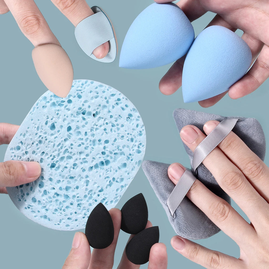 KOSSHOW 12-Pc Makeup Sponge & Powder Puff Set | Multi-Size Makeup Sponge Set QXL