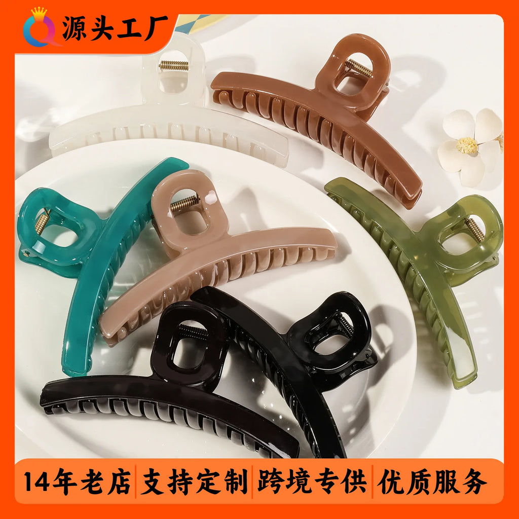 Large Shark Clip Hair Claw – Strong Grip Messy Bun Maker Hair Claw Clip QXL