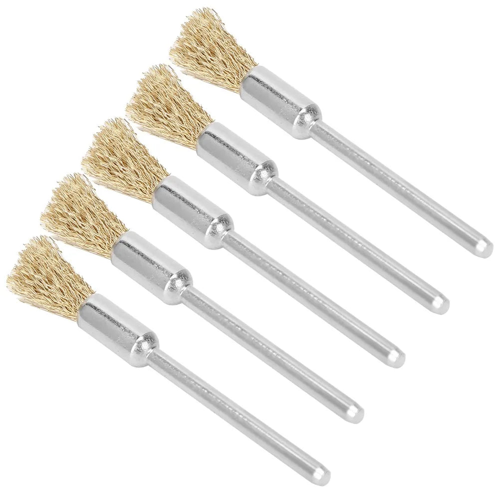 5-Pack Brass Wire Nail Drill Bit Cleaning Brushes | Mini Nail Drill Cleaner QXL
