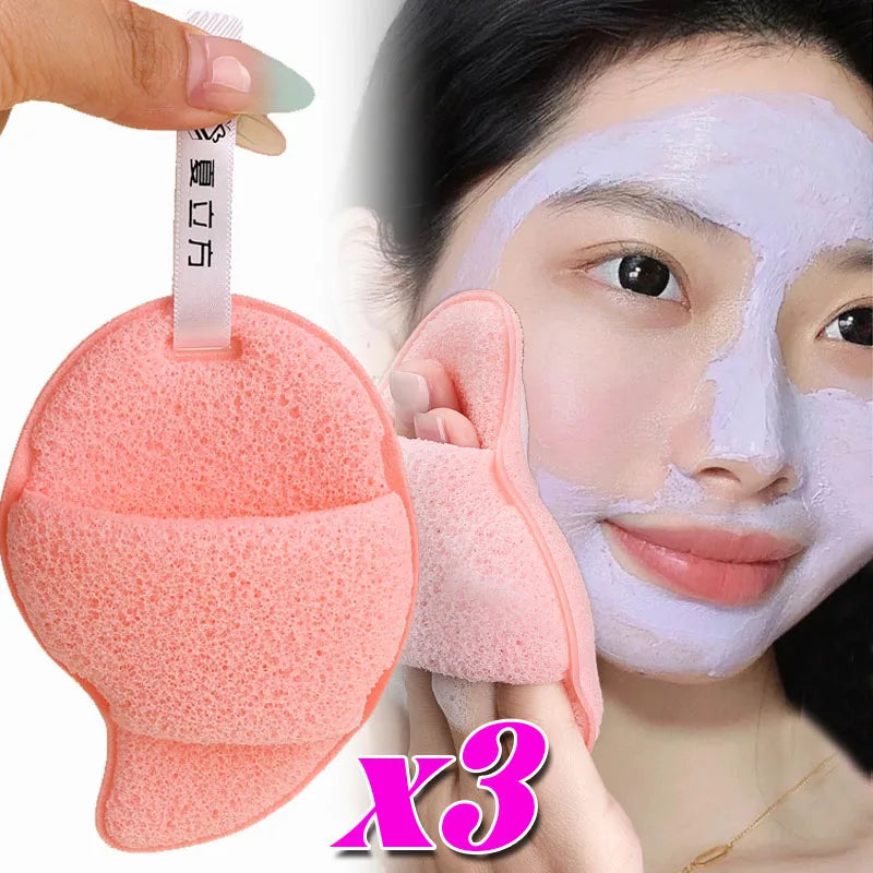 Exfoliating Face Wash Sponge Puff | Cleansing & Makeup Remover Facial Cleansing Sponge QXL