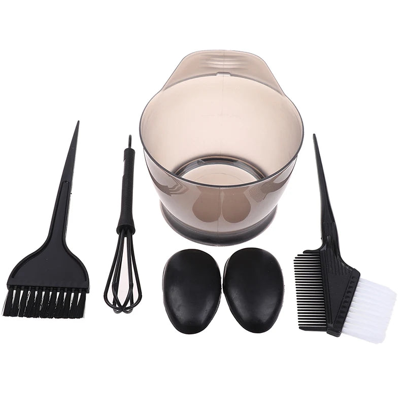 5-Piece Hair Colouring Brush & Bowl Set | Dye & Bleach Kit Hair Dye Brush Set QXL Black