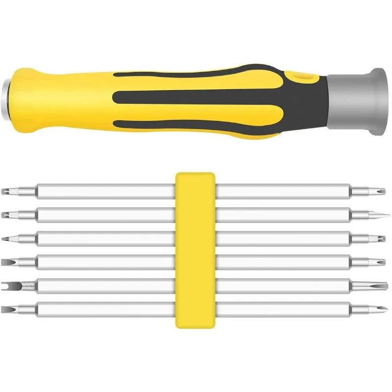 6-in-1 Mini Screwdriver Set | 12 Bits, Detachable Handle Screwdriver Set QXL 6-in-1