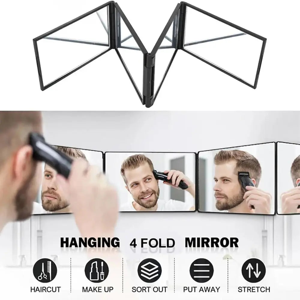 360° Folding Multi-Angle Mirror | Portable Trifold Handheld Folding Handheld Mirror QXL