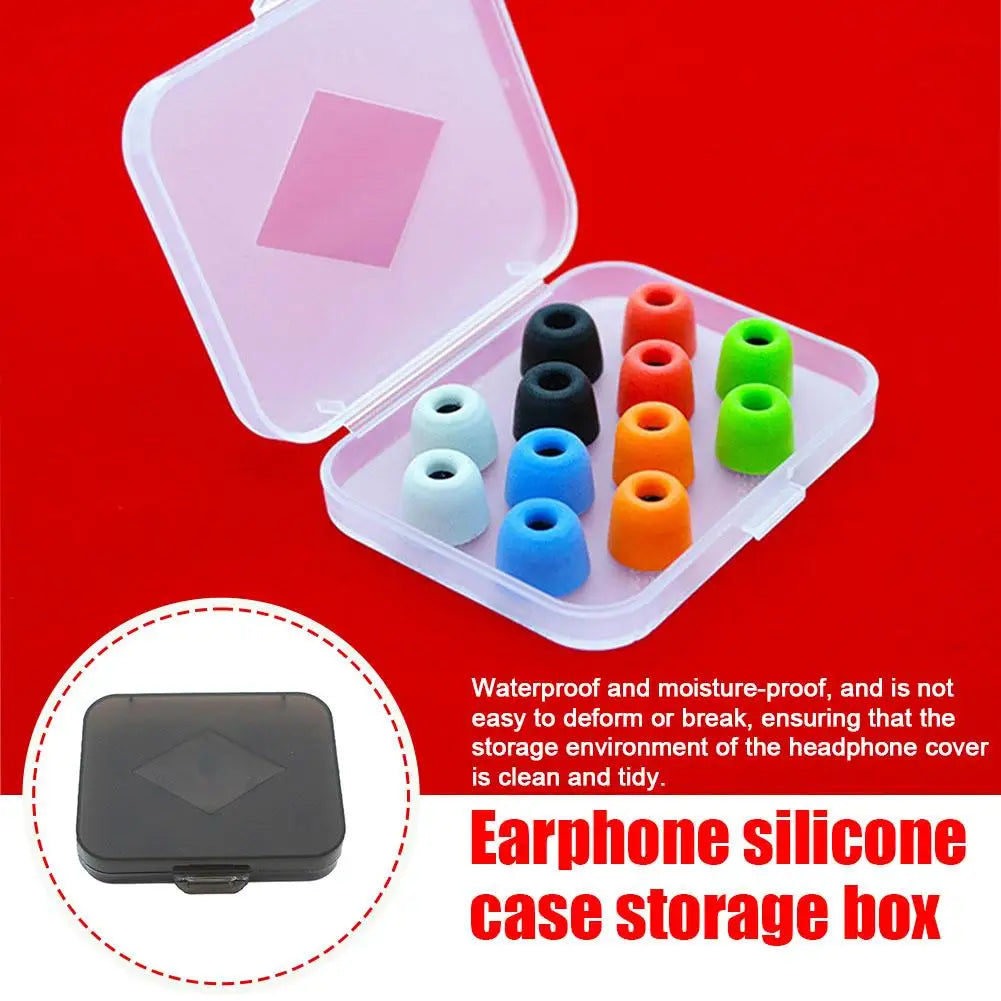 Transparent PP Eartip Storage Box | Dustproof Earphone Case Eartip Storage Case QXL
