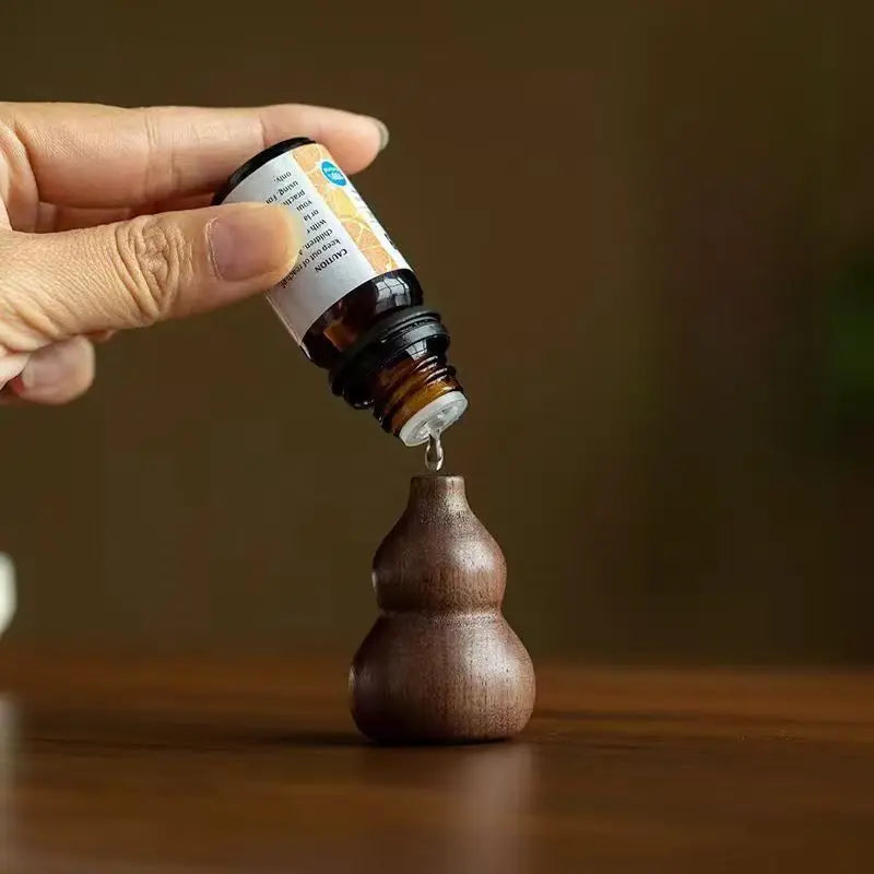 Mini Walnut Wood Vase | Dried Flower & Aromatherapy Holder Wooden Mini Vase QXL