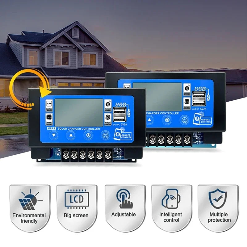 Dreamburgh 60A MPPT Solar Charge Controller Bluetooth WiFi LCD MPPT Solar Controller QXL