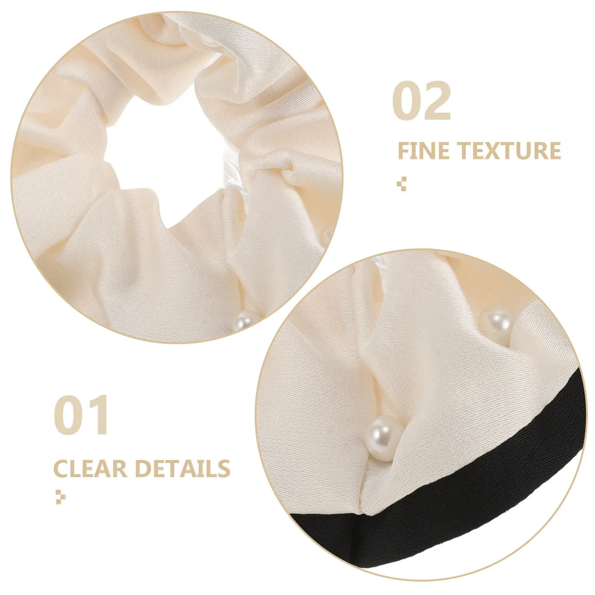 2-Pack Soft Fabric Hair Scrunchies | Elastic Ponytail Holders Hair Scrunchies QXL