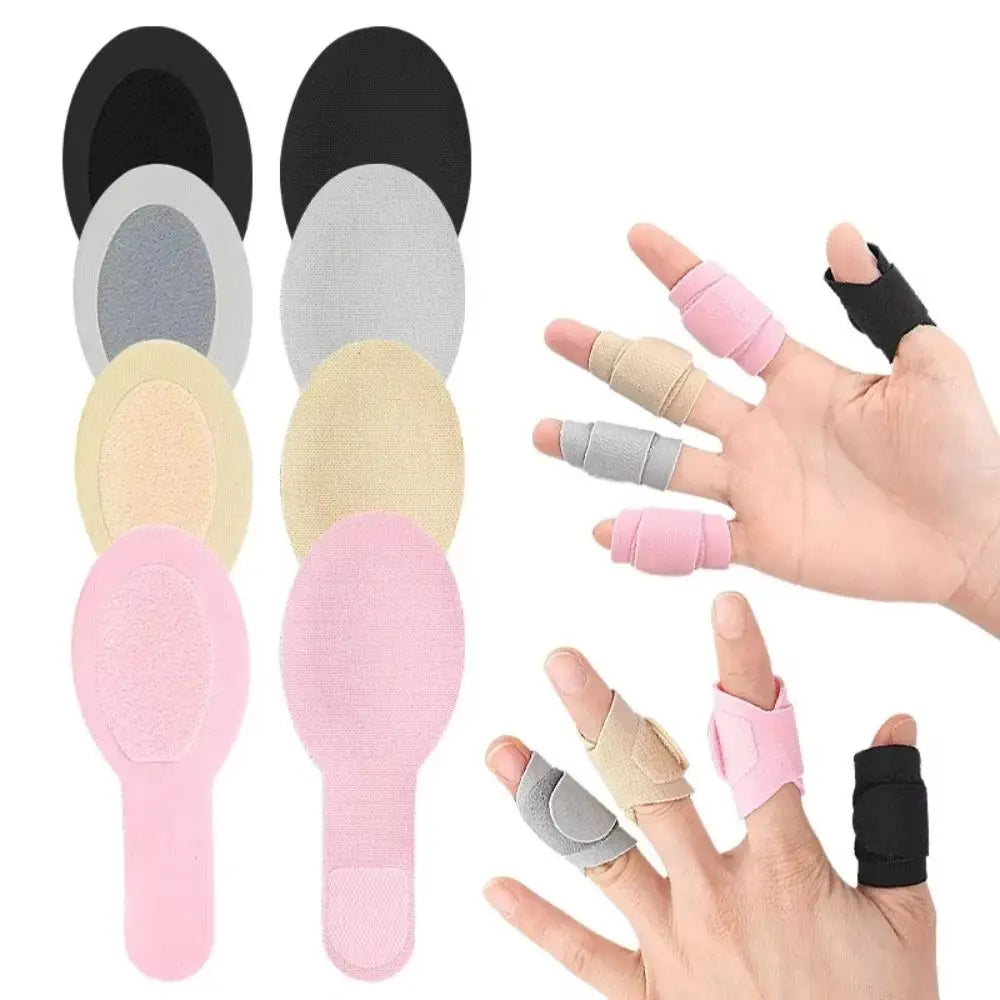 6-Pack Elastic Finger Guard Sleeve & Adjustable Splint Brace Finger Support Brace QXL