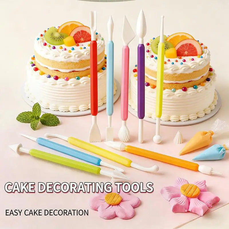 9-Pc Kids Fondant & Clay DIY Embossing Tool Set | 9 Pieces DIY Craft Tool Set QXL