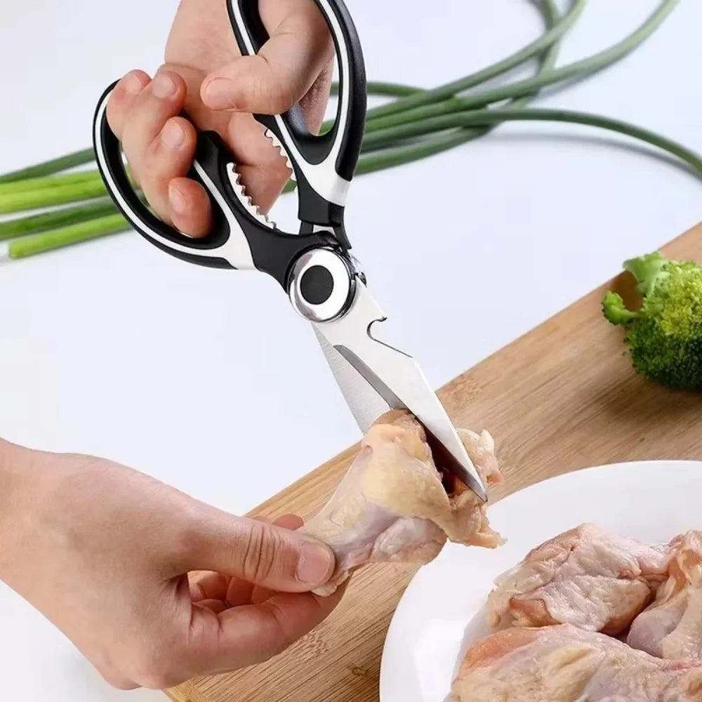 Heavy-Duty Stainless Steel Kitchen Scissors | Multifunctional Kitchen Scissors QXL