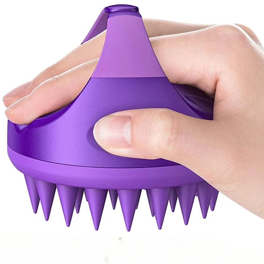 Silicone Scalp Massager Shampoo Brush | Wet & Dry Hair Comb Scalp Massage Brush QXL