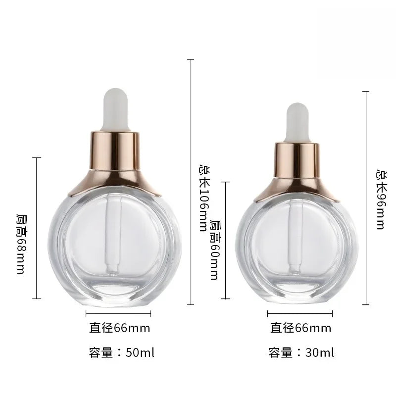 Glass Dropper Bottle 30ml 50ml – Leakproof Refillable Travel Glass Dropper Bottle QXL