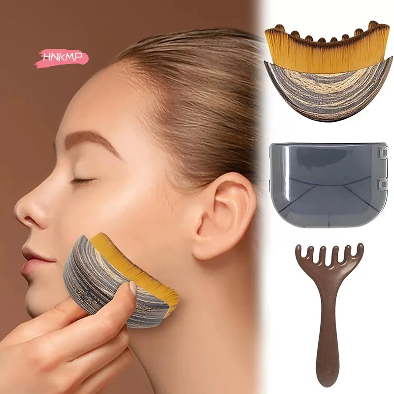 Lymphatic Drainage Face Brush | Jawline Sculpting Tool Facial Sculpting Brush QXL