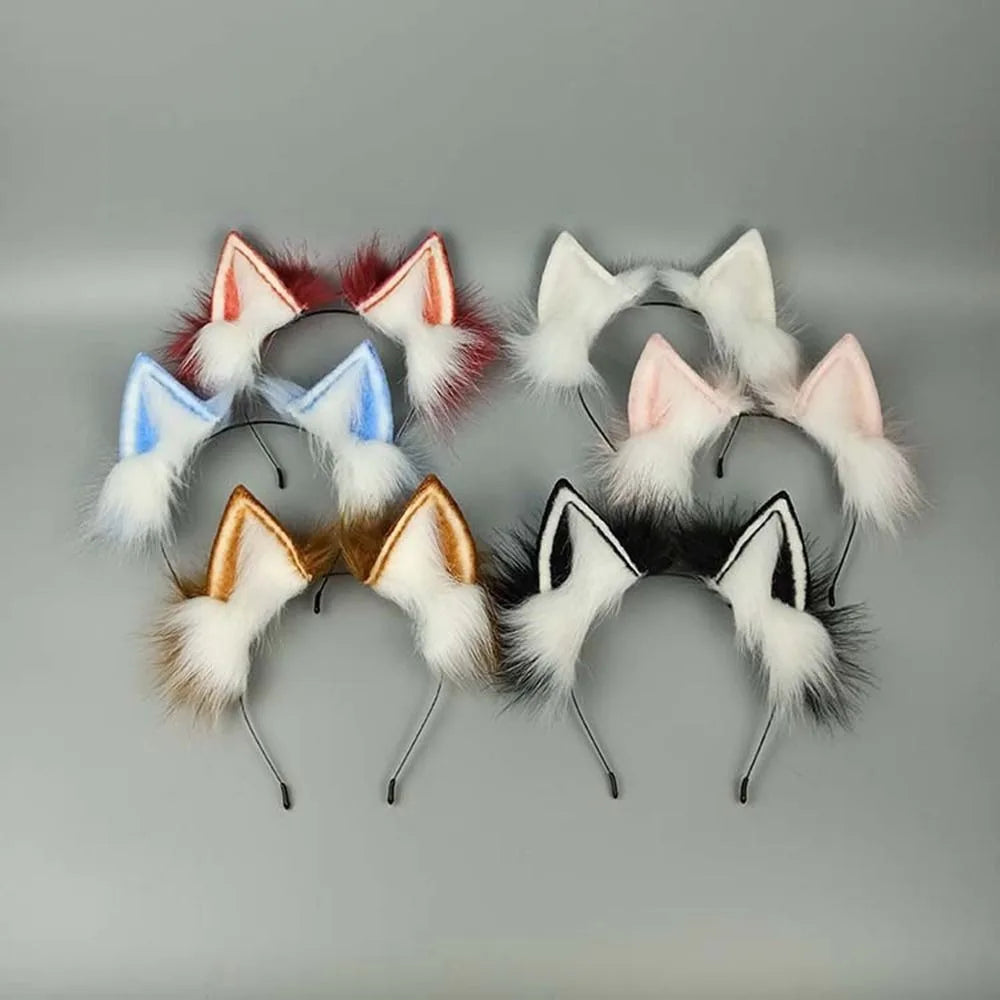 Cat Ear Headband | Handmade Plush Anime Cosplay Hair Hoop Cosplay Hair Headband QXL