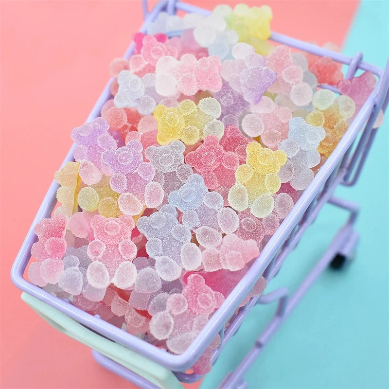 10-Pack Gummy Bear 3D Nail Art Charms | Kawaii Resin DIY Nail Art Charms QXL