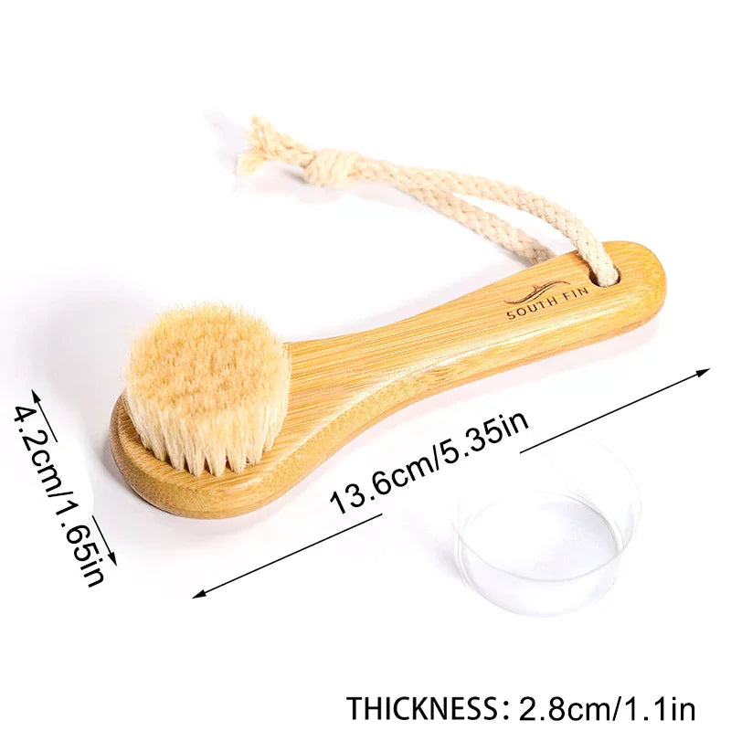 Bamboo Horsehair Facial Cleansing & Exfoliating Brush Facial Cleansing Brush QXL