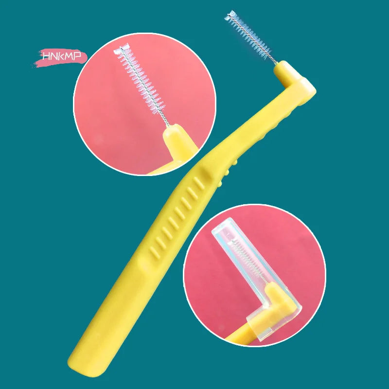 20-Pack L-Shaped Angled Interdental Brushes for Braces Interdental Brush QXL