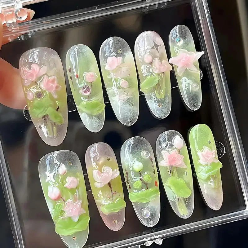 3D Lotus Flower Silicone Nail Art Mold | DIY Nail Charms Nail Art Mold QXL